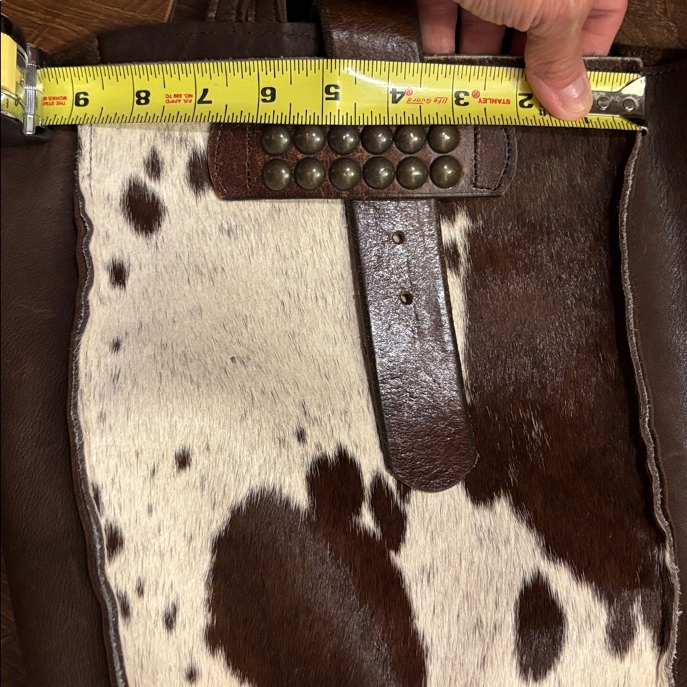 McFadin Made in Texas Cowhide Leather Purse/ Tote Bag. Stacie & Laurie McFadin. - Picture 10 of 12